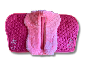 Hot Pink Sheepskin Saddle Pad
