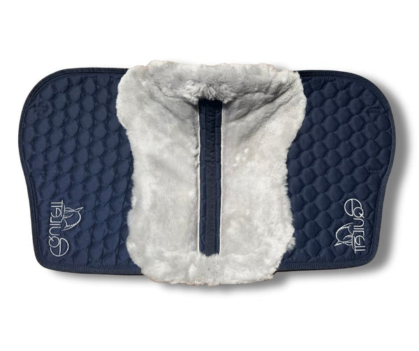 Navy Merino Sheepskin Saddle Pad