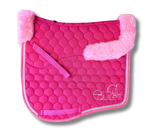 Hot Pink Merino Sheepskin Saddle Pad