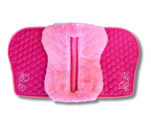 Hot Pink Merino Sheepskin Saddle Pad