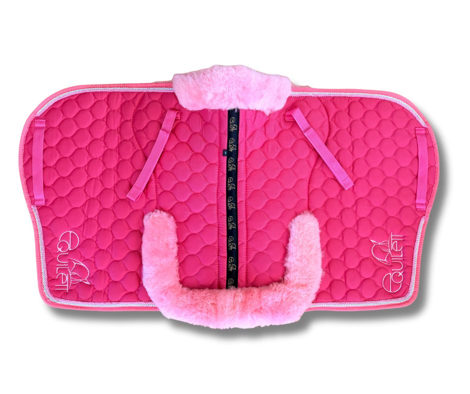 Hot Pink Merino Sheepskin Saddle Pad