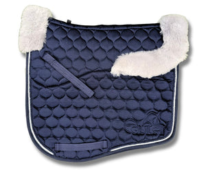 Navy Merino Sheepskin Saddle Pad