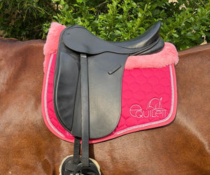 Hot Pink Merino Sheepskin Saddle Pad