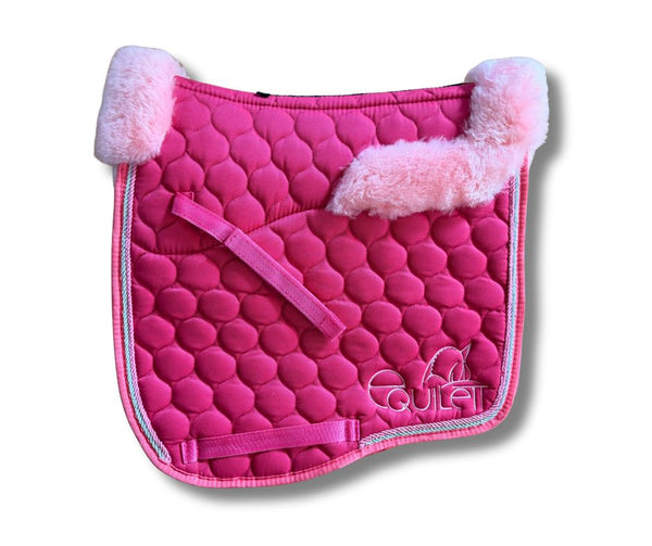 Hot Pink Sheepskin Saddle Pad