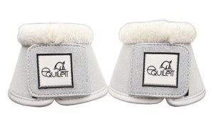 White Glitter Mesh Bell Boots