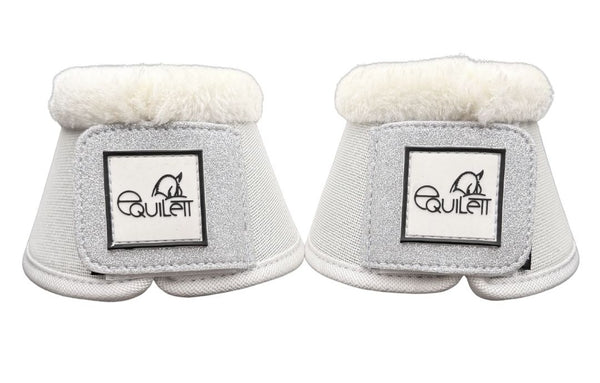 White Glitter Mesh Bell Boots