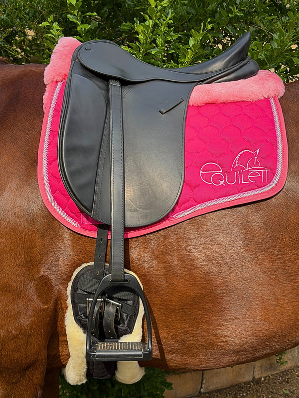 Hot Pink Sheepskin Saddle Pad