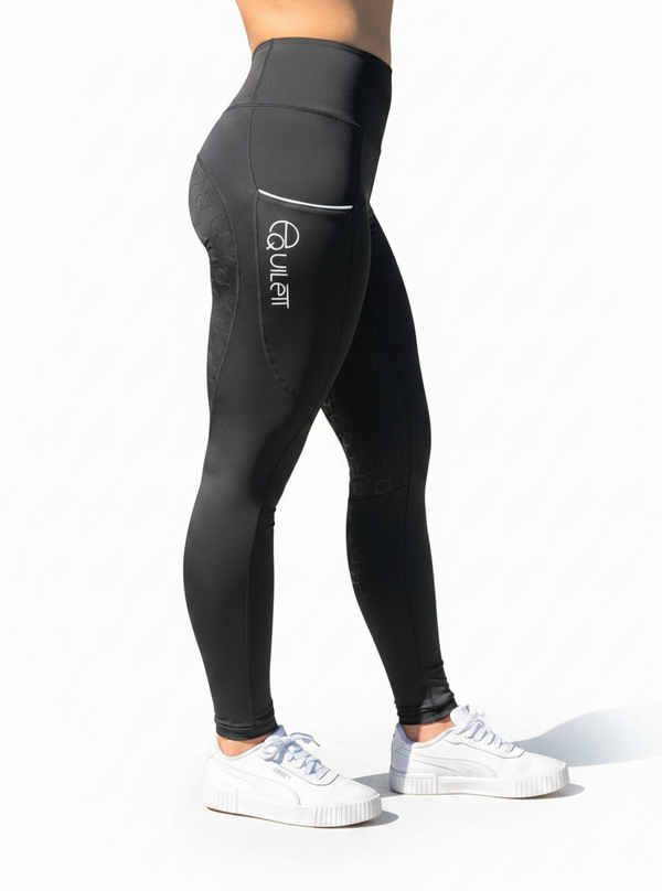 Black Equilett Leggings - White Studio Background