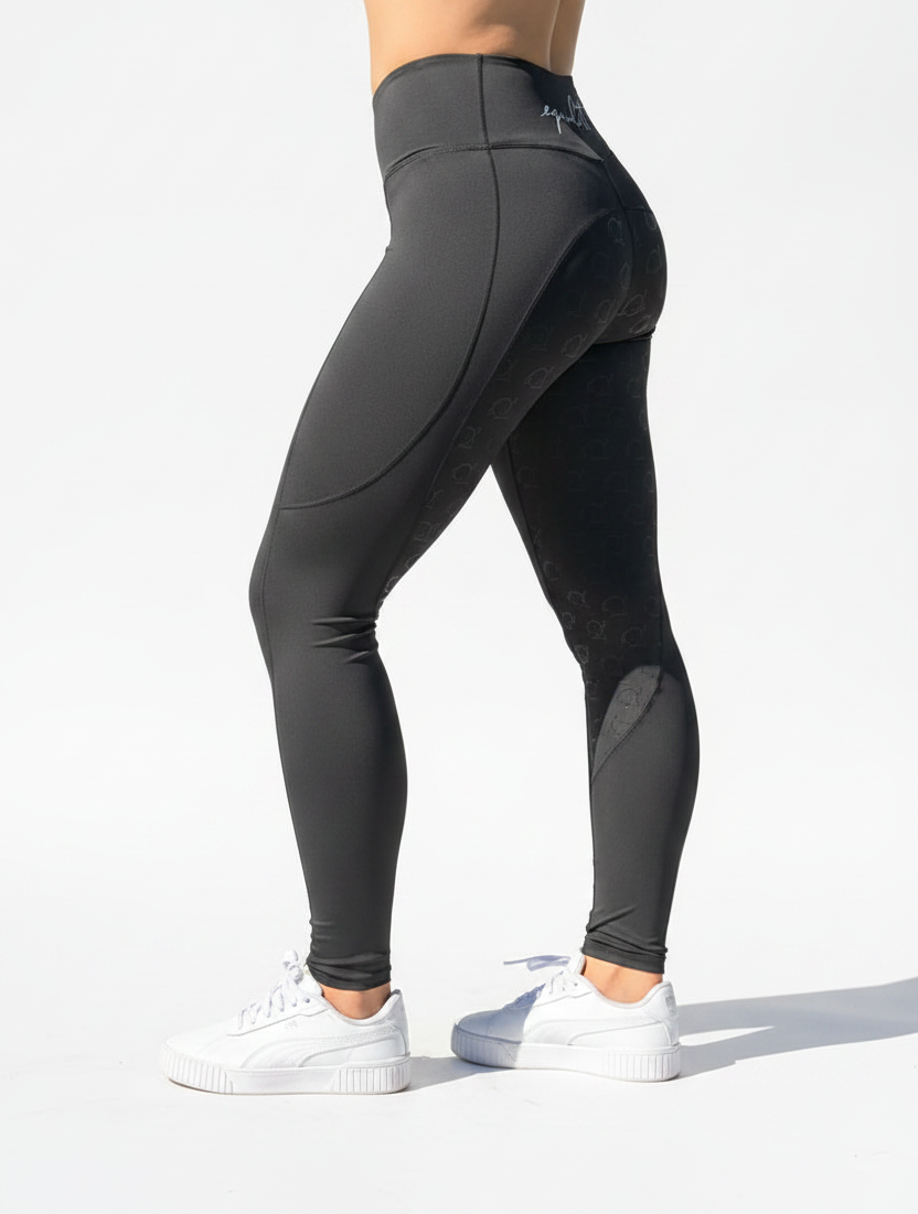 Black Equilett Leggings - White Studio Background