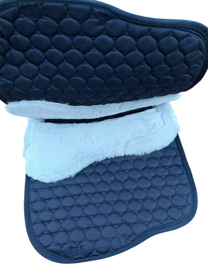 Navy Merino Sheepskin Saddle Pad